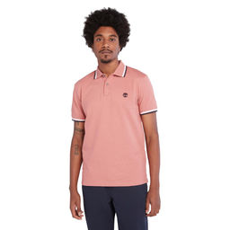 Поло Timberland Polo Millers River Tipped Pique Slim розовая  фото 2