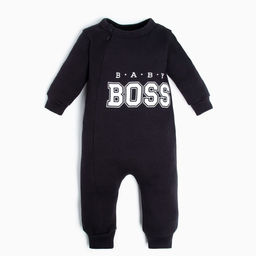Комбинезон детский Крошка Я Little Boss, рост 86-92 см, цвет чёрный