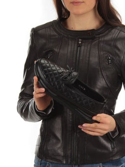 03-5016-3 BLACK Полуботинки женские (натуральная кожа)