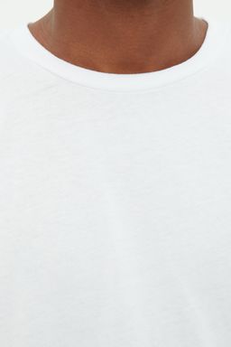 TRENDYOL MAN Beyaz %100 Pamuklu Oversize/Genis Kesim T-Shirt TMNSS22TS0274 - Trendyolmilla фото 6