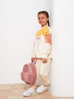 Bisiklet Yaka Bask?l? Uzun Kollu K?z ?ocuk Sweatshirt - Waikiki фото 2