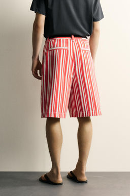 BERMUDA WIDE FIT RAYAS / Rojo - Zara фото 3