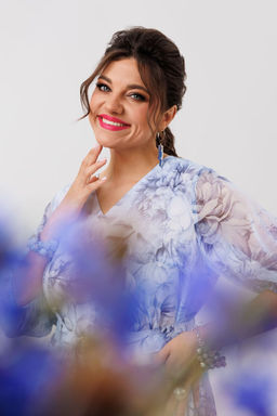 Платье ANELLI 1605 аквамариновый пион  фото 5