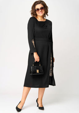 Платье EVA GRANT 7220Б принт капучино