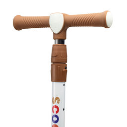 Самокат 3-х кол., коричневый, PU, в коробке