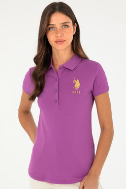 Женская фиолетовая базовая футболка Неожиданная скидка в корзине - U.s. polo assn фото 3
