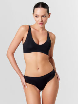 Цена за 2 штуки! Трусы женские бразилиана в черном цвете черный1 412600