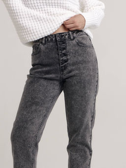 CONTE CON-518 Джинсы mom на пуговицах acid grey - Conte elegant фото 3