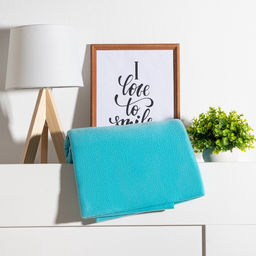 Плед Экономь и Я Голубой 75*100 см, пл.160 г/м2, 100% п/э