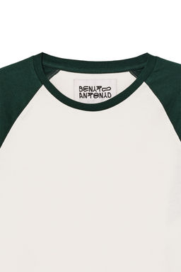 CAMISETA CROPPED FIT COLOR BLOCK / Verdes