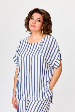 Костюм Michel Chic 1384 белый, синий, полоска  фото 3