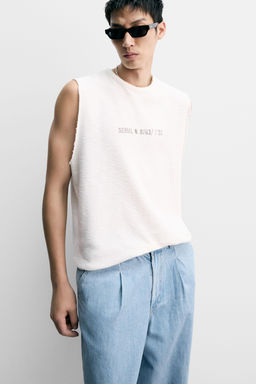 WIDE-LEG PLEATED DENIM CHINO TROUSERS - Zara фото 6