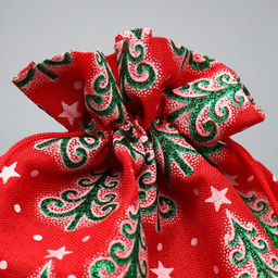 Цена за 5 шт. Мешочек подарочный холща Добра в Новом Году, ёлки, 20 х 30 см +/- 1.5 см - Дарите счастье фото 4