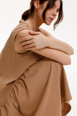 ЕВТ 5080/охра коричневая платье жен