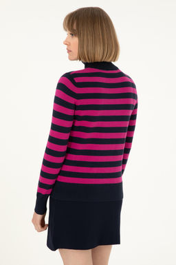 Женский темно-синий свитер с высоким воротником Неожиданная скидка в корзине - U.s. polo assn фото 5