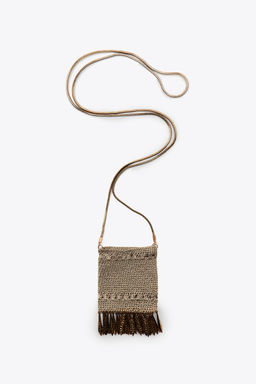 METALLIC MESH FRINGE MINI BAG - Zara фото 3