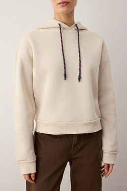 Tas Regular/Normal Kal?p Kordon Detayl? Kal?n Ici Polarl? Orme Sweatshirt TWOAW26SW00148 - Trendyolmilla фото 3