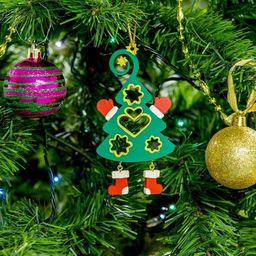 Игрушки ручной работы - Елочка подвеска плоская 6029