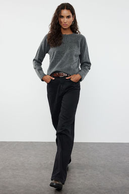 Vizon Yumusak Dokulu Dugme Detayl? Triko Kazak TWOAW25KZ00103 - Trendyolmilla фото 9