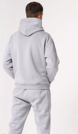 Худи утепленное мужское, грей - Inzibe фото 4