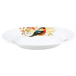 Тарелка мелкая фарфоровая Снегири д175см, h25мм, вырезной край (Россия) - Домашняя мода фото 2