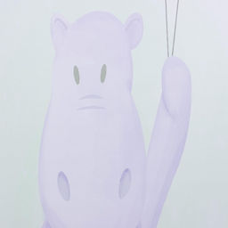 Штора рулонная 3D принт Бегемотик, блэкаут, 90200 см, цвет белый - Simaland фото 2