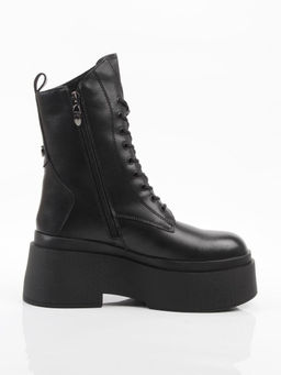 04-PAT225-1Z BLACK Ботинки зимние женские (натуральная кожа, 100% шерсть)