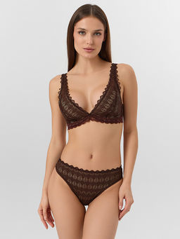 Бюстгальтер женский с мягкими чашками коричневый