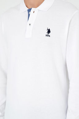 Мужской белый базовый свитшот - U.s. polo assn фото 7