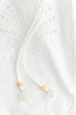 Top con bordado ingl?s y tirantes de lazo - H&m фото 3