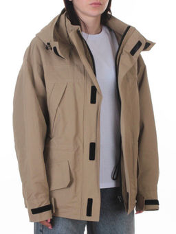 3090 DK. BEIGE Куртка демисезонная женская (100 гр. холлофайбер)