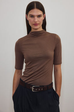 Camiseta con cuello perkins Warming Slim Fit - H&m фото 6