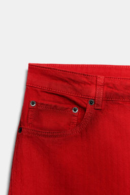 JEANS ZW COLLECTION WIDE LEG TIRO BAJO / Rojo - Zara фото 8