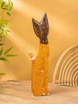 Сувенир «Кошка», 60×14×6 см, дерево, коричневый, МИКС