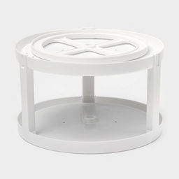 Органайзер для соусов и специй Griten, вращающийся, 2-х ярусный, с силиконовой вставкой, d=25 см, белая