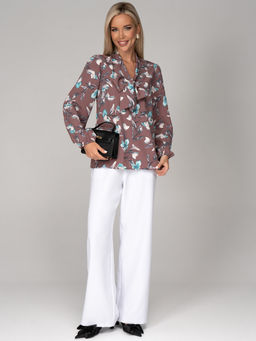 Блузка Бант (ежевика) - Эльза фото 10