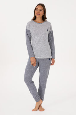 Kad_n Gri Melanj Pijama Tak_m_ - U.s. polo assn фото 4