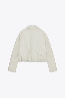 FAUX LEATHER BOMBER JACKET - Zara фото 8