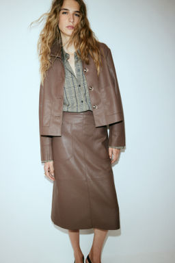 Falda midi revestida - H&m фото 5