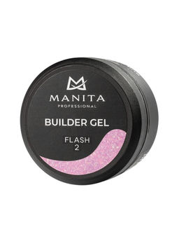 Manita Professional Гель моделирующий для ногтей с хлопьями юки / Builder Gel Flash №02, 15 мл