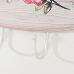 Крючки декоративные дерево "Веточка роз с бабочками" 5,5х39,5х22 см