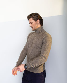 Водолазка мужская из пуха яка 5049 серая