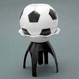 Свеча для торта музыкальная Мяч, бело- чёрная