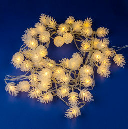 ULD-S0500-050/DTA WARM WHITE IP20 PINE CONES Гирлянда светодиодная Шишки, 5м. 50 светодиодов. Теплый белый свет. Провод прозрачный. ТМ Uniel