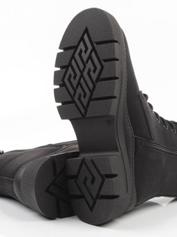 04-WD022-1M BLACK Ботинки зимние женские (натуральная кожа, 100% шерсть)