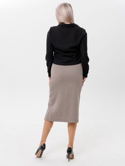 Юбка женская Ю-16 (костюмная ткань) Коричневая