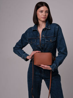 Сумка на плечо кросс-боди Deboro 30848 коричневый камень