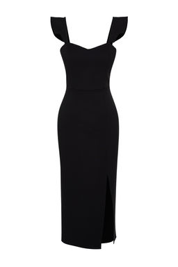 TRENDYOLMILLA Siyah Dokuma Elbise TPRSS24EL00134  фото 7