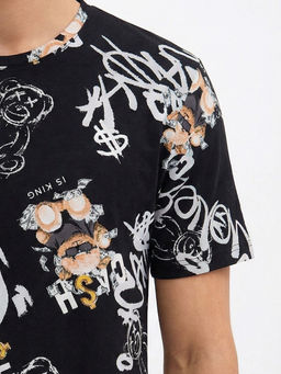 Пижама мужская кулирка с шортами "ЧЕЛСИ" МИШКИ ЧЕРНЫЙ