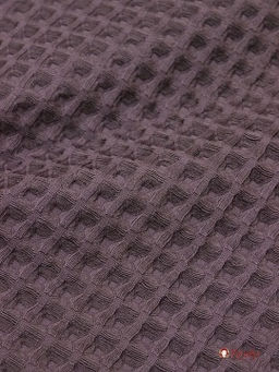 Вафельное премиум-полотно Бохо цв.темный коричнево-лиловый , ш.1.44м, хлопок-100%, 240гр/м.кв